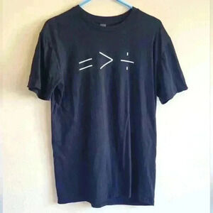 Equality is greater than division = > ÷ short sleeve graphic tee mens medium